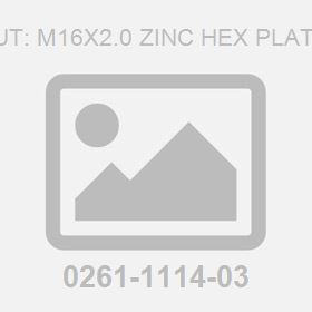Nut: M16X2.0 Zinc Hex Plate,